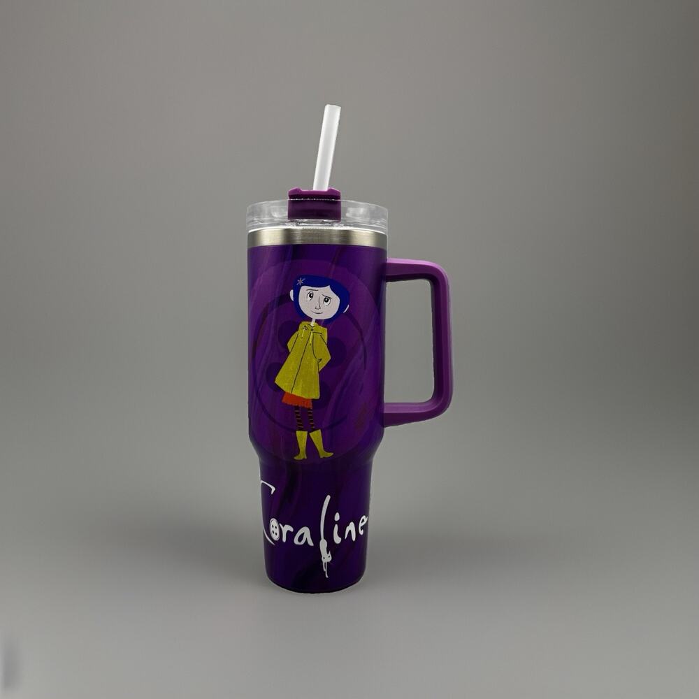 Coraline Swirl Stainless Steel Travel Cup NEW